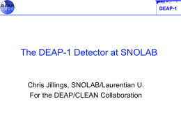DEAP-1 @SNOLAB
