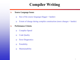 Compiler Writing