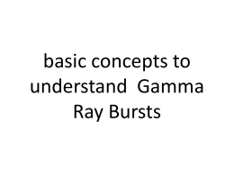 basic concepts to understand Gamma Ray Bursts