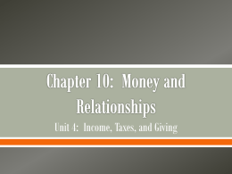Chapter 1: Foundations in Personal Finance