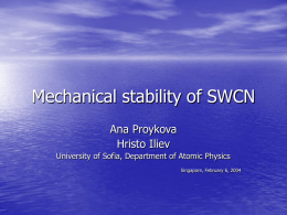 Mechanical stability of SWCN - uni