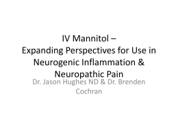 IV Mannitol – Expanding Perspectives for Use in Neurogenic