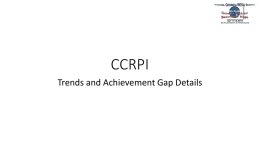 CCRPI Achievement Gap Details and Trends