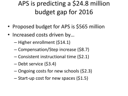 APS is predicting a $24.8 million budget gap for 2016