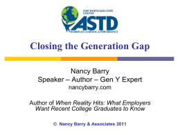 Closing the Generation Gap - ATD Fort Worth/Mid