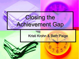 Dismantling the Achievement Gap: What Counselors Need to Know