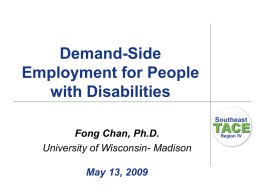 Demand Side Employment for People with Disabilities