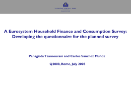 Household Finances and Consumption Survey: Developing the