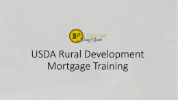 USDA Rural Development Mortgage Training