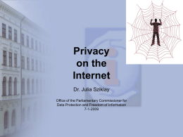 Privacy on the Internet