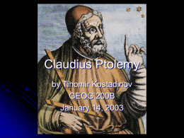 Claudius Ptolemy - UC Santa Barbara Geography