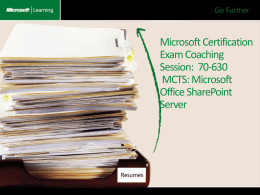 Microsoft Certification Exam Coaching Session: 70-360