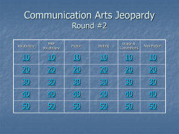 Math Jeopardy Round #1 - Park Hill School District