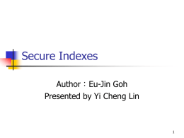 Secure Indexes