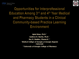 Opportunities for Inter-professional Education Among 3rd