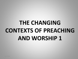 Preaching 1