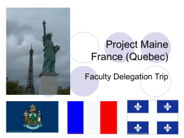 Project Maine France (Quebec)