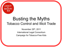 Campaign for Tobacco Free Kids Illicit Tobacco Trade Webinar