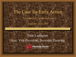 The Case for Early Action Early Action Conference