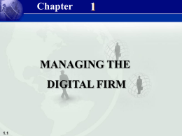 Chp 1 Managing the Digital Firm