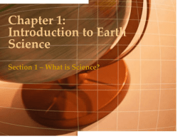 Chapter 1: Introduction to Earth Science