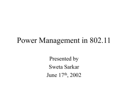 Power Management in 802.11