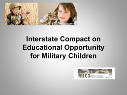 Interstate Compact on Educational Opportunity for Military