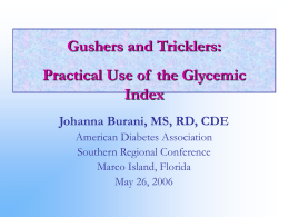 Slide 1 - Glycemic Index