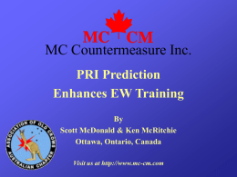 PRI Prediction Enhances EW Training