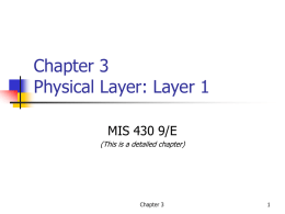Chapter 3 Physical Layer - Indiana State University