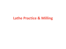Lathe Practice - موقع كلية الهندسة