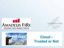 Cloud - Trusted or Not
