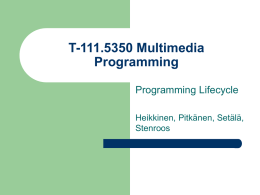 T-111.5350 Multimedia Programming
