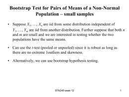 Test on Pairs of Means – Case I