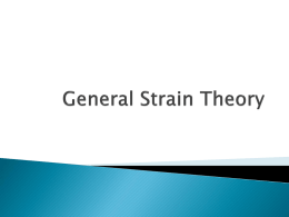 Strain Theories continued