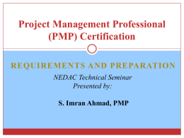 Project Management Professional (PMP)Certification