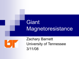 GMR_1_Presentation - University of Tennessee