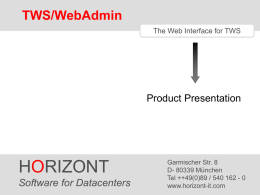 TWS/Webadmin - horizont