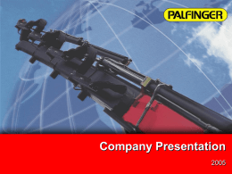 Company Presentation - PALFINGER