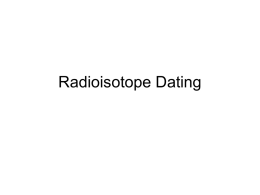 Radioisotope Dating