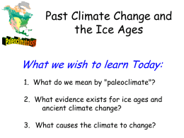 Paleoclimate Lecture - University of Michigan