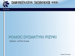 Pomoc dydaktyki fizyki - Demonstrator technologii WWW
