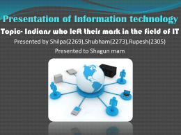 Presentation of Information technology