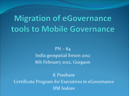 Migration of eGovernance tools to Mobile Governance