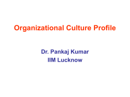 Organizational Culture Profile