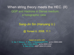 When string theory meets the HEC. (II) QGP and Hadrons in