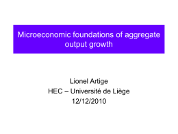 Microeconomic foundations of economic growth at the aggregate
