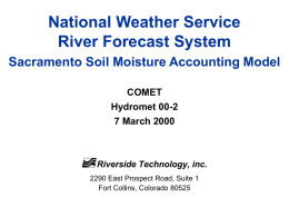 Sacramento Soil Moisture Accounting Model