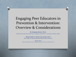 Peer Education in AODV Prevention Reconsidered: Weighing