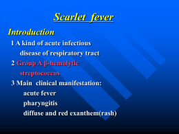 Scarlet fever - China Medical University